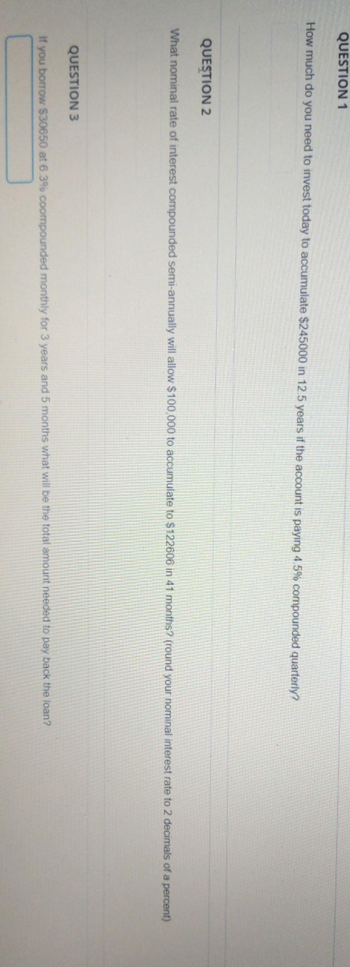 maths quiz QUESTION 1 How much do you need to