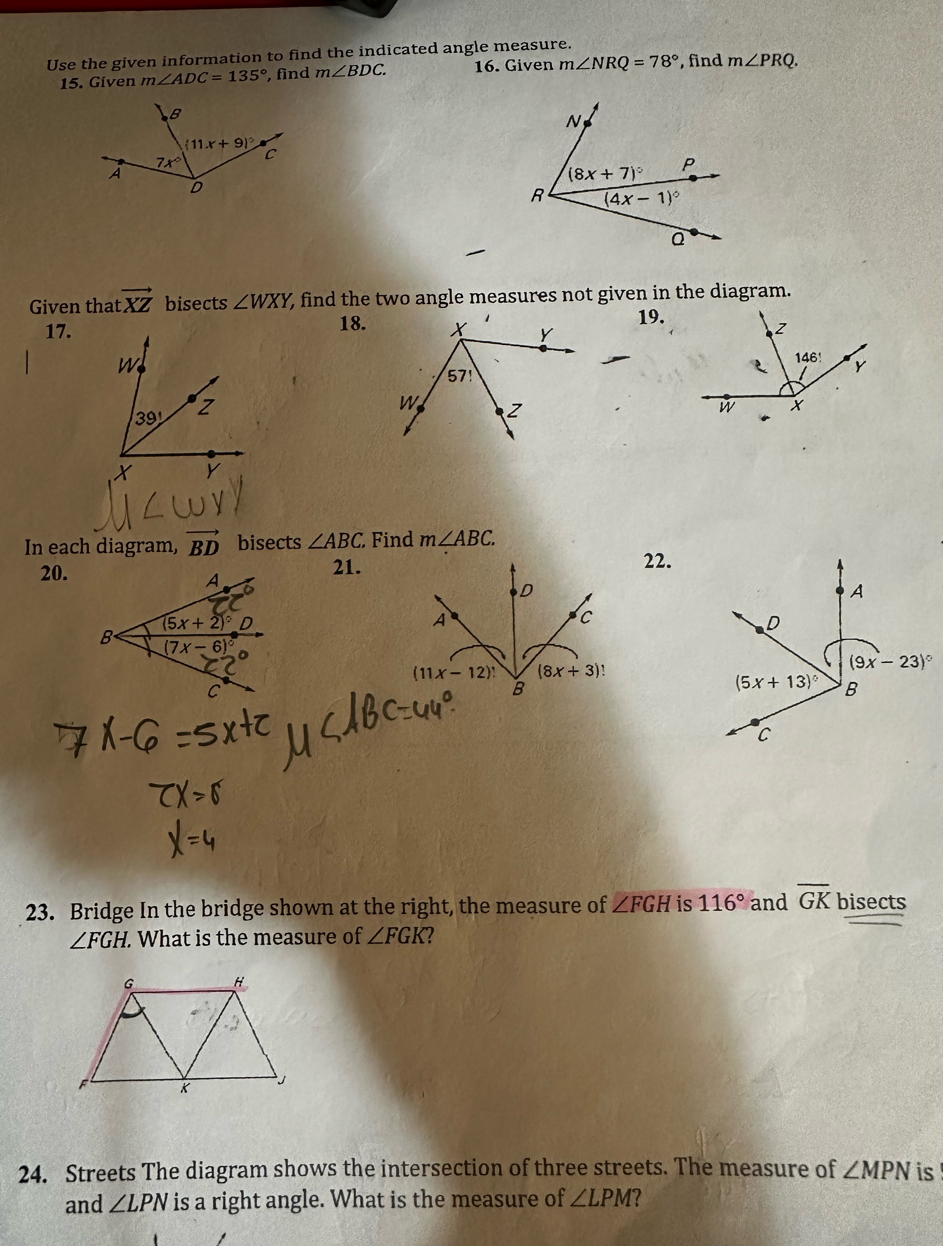 Pls help me pls Use the given information to find