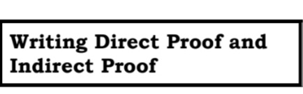 Directions: Given the proposition "If you will