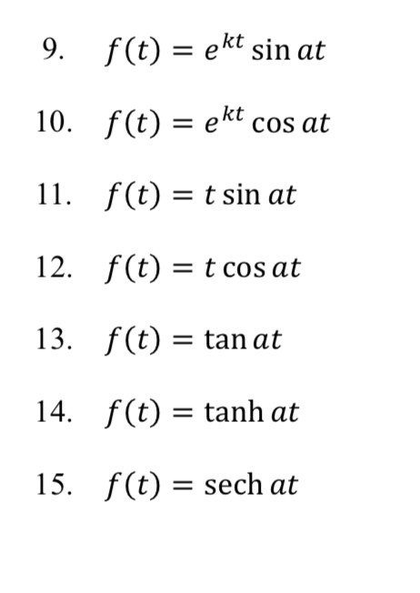 need to derive the laplace transforms. Using 9.