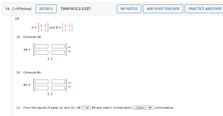 14. [-/4 Points] DETAILS TANFIN12 2.5.027. MY