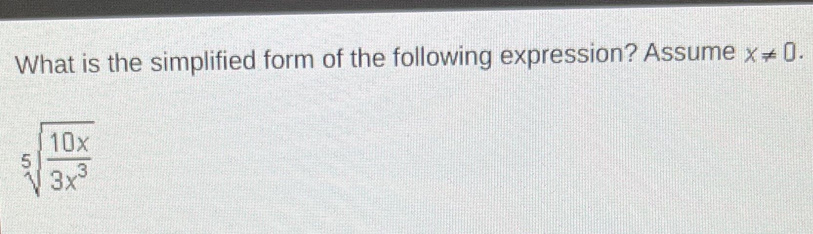 What is the simplified form of the following