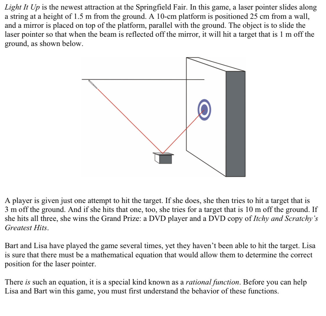 I just need the table of values, graph, final