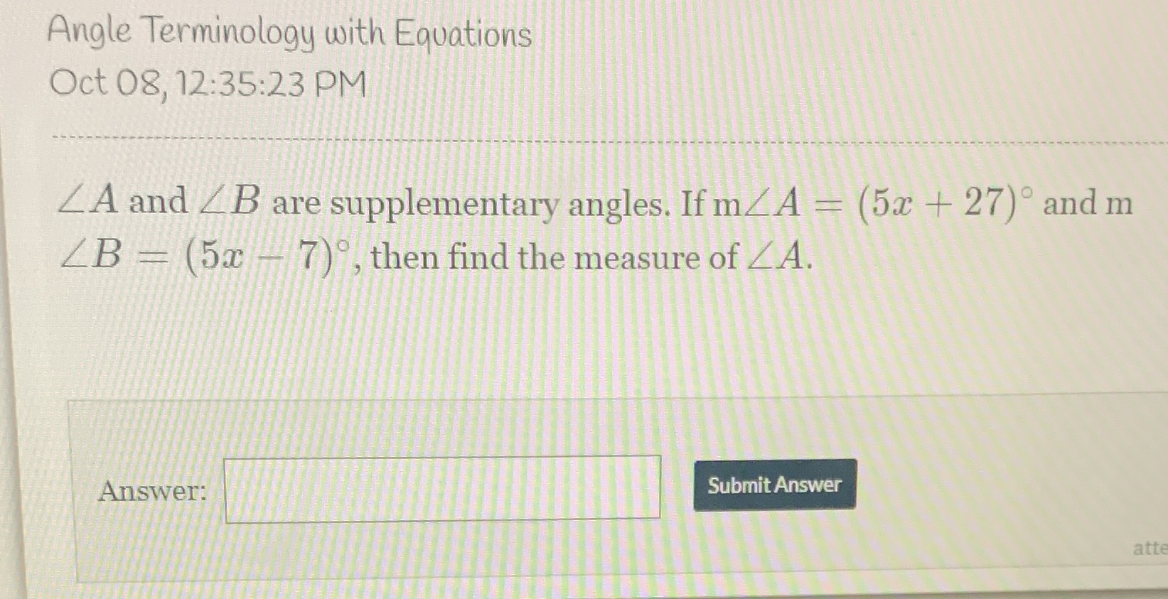 I don't get this Angle Terminology with Equations