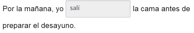 Por la manana, yo sali la cama antes de preparar