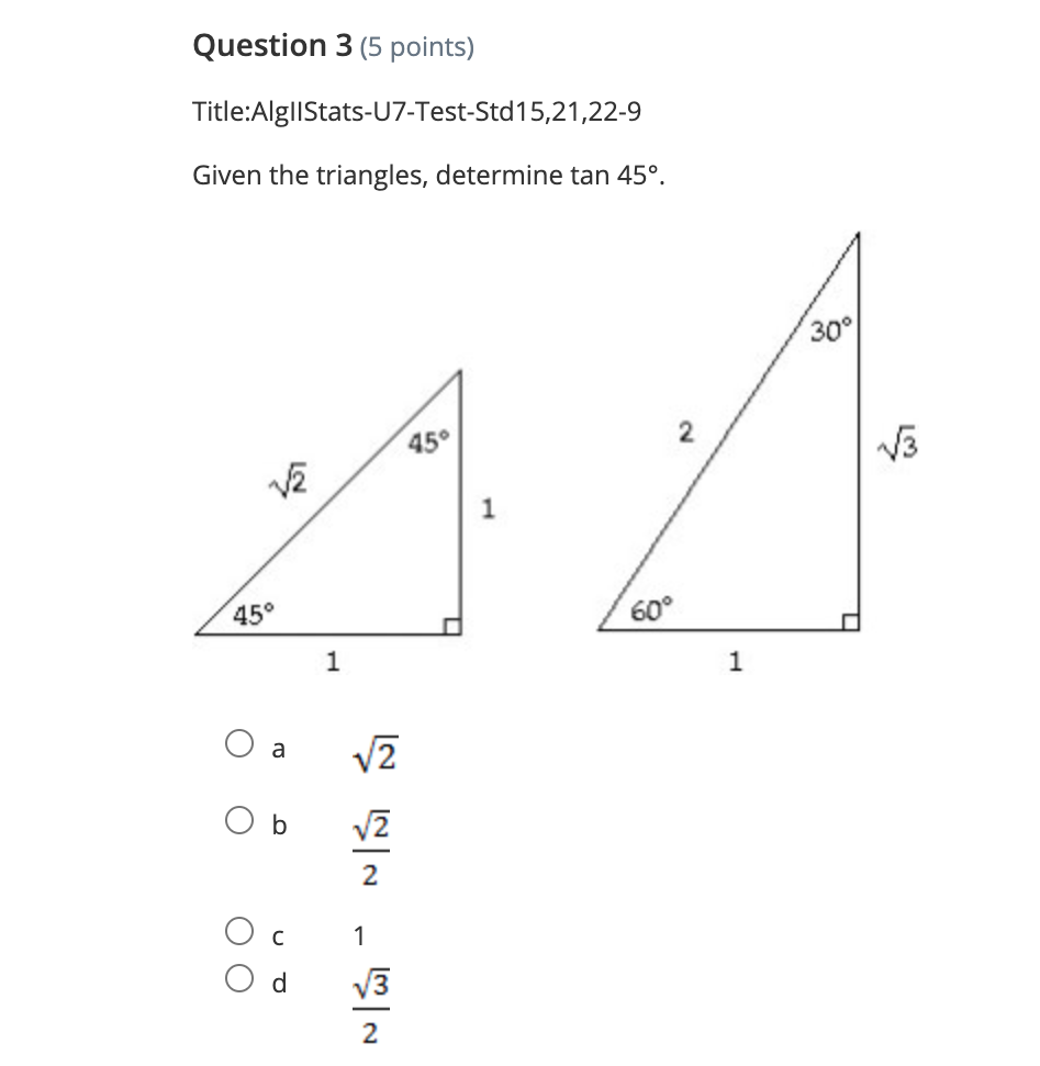 Question 3 (5 points)