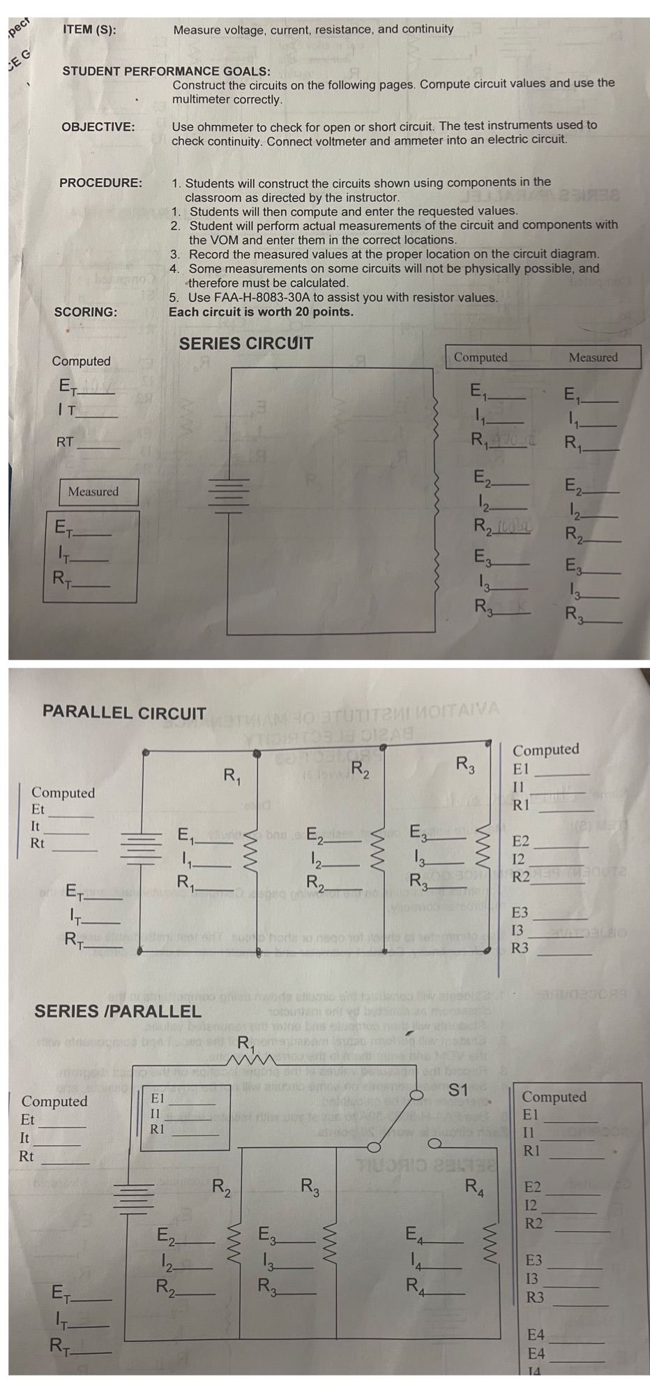 Construct the circuits Shown, its does not matter