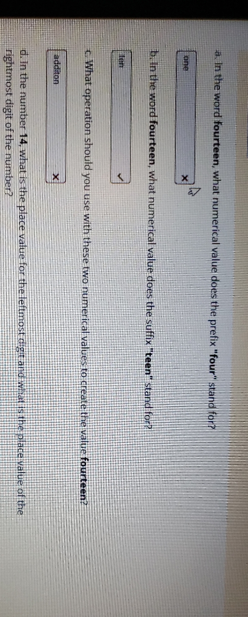 what operation should you use with the value