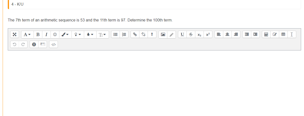 3 - K/U a) Determine a formula that defines the
