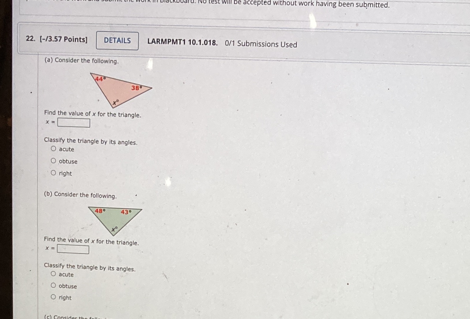 est will be accepted without work having been