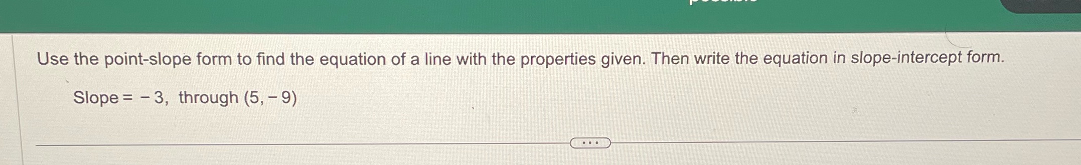 Use the point-slope form to find the equation of