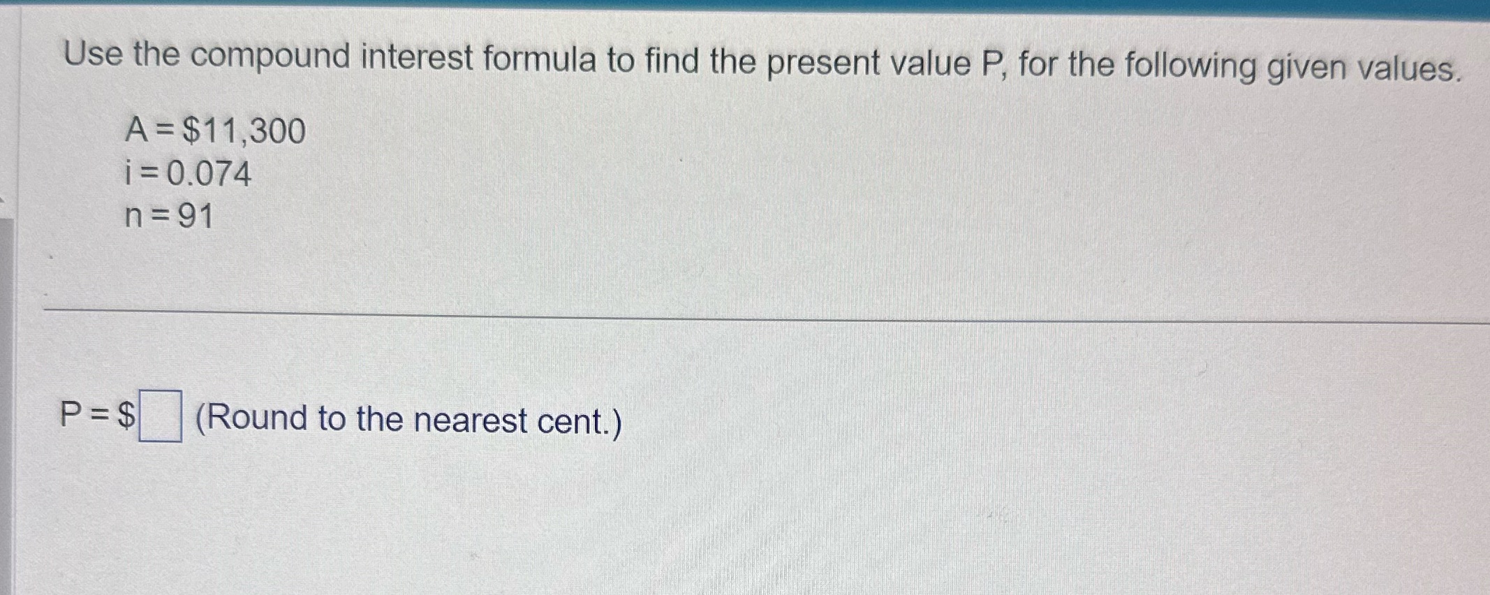 Use the compound interest formula to find the