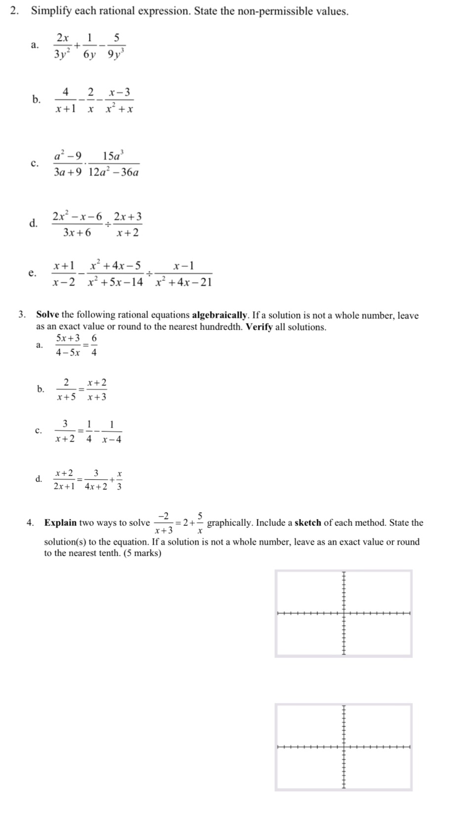 2. Simplify each rational expression. State the