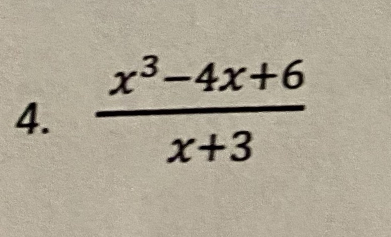 Can you solve this using synthetic division and