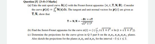 Question [5] [3+8+3 Marks] (a) Take the unit