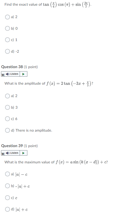 Please leave answers below with no explanation