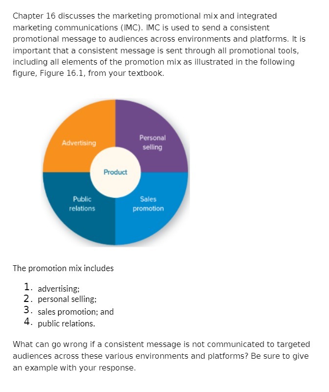 |Ehapter 16 discusses the marketing promotional