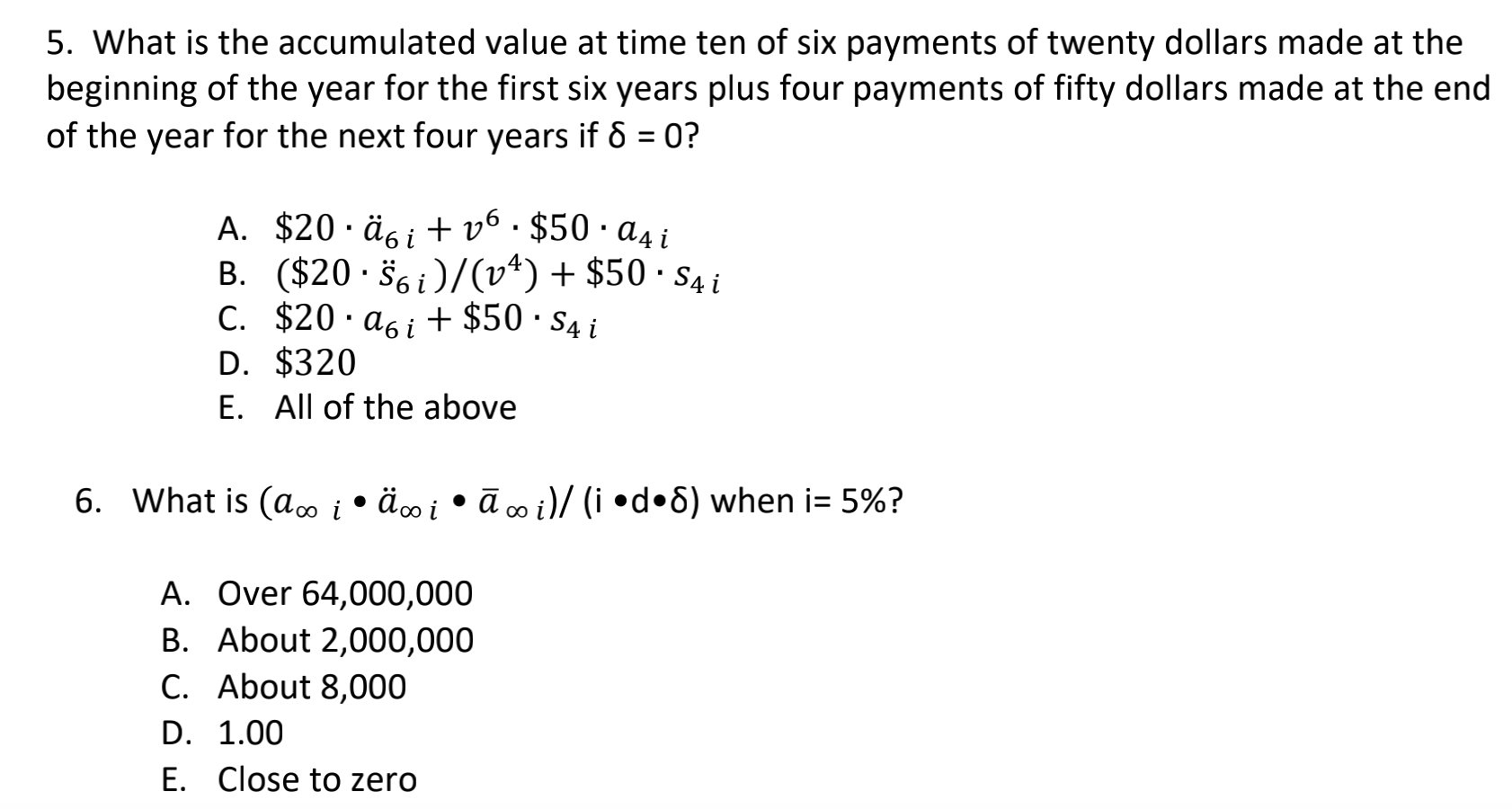 1. From her 5th birthday until her 12th birthday,