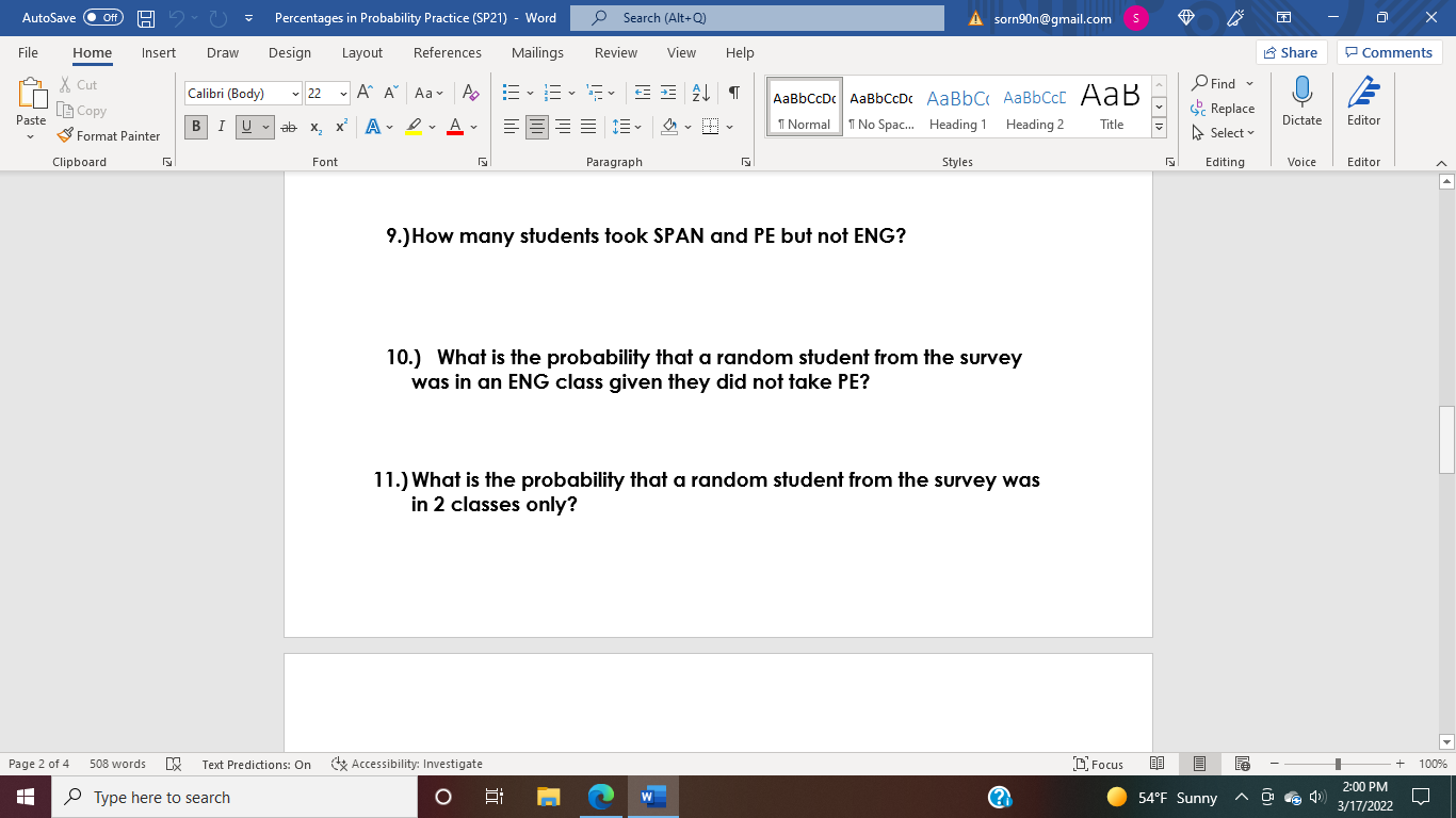 AutoSave O Off) 1 ~ () = Percentages in