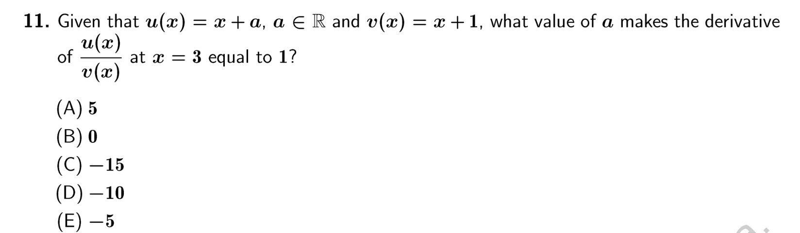 11. Given that u(a:) = a? + a, a E R and 12(33) 2