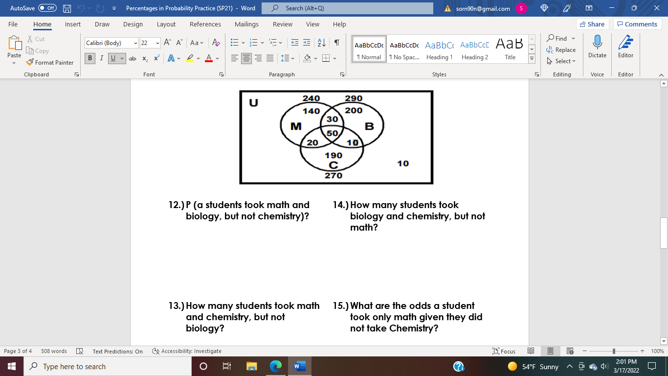 AutoSave O Off) 1 ~ () = Percentages in