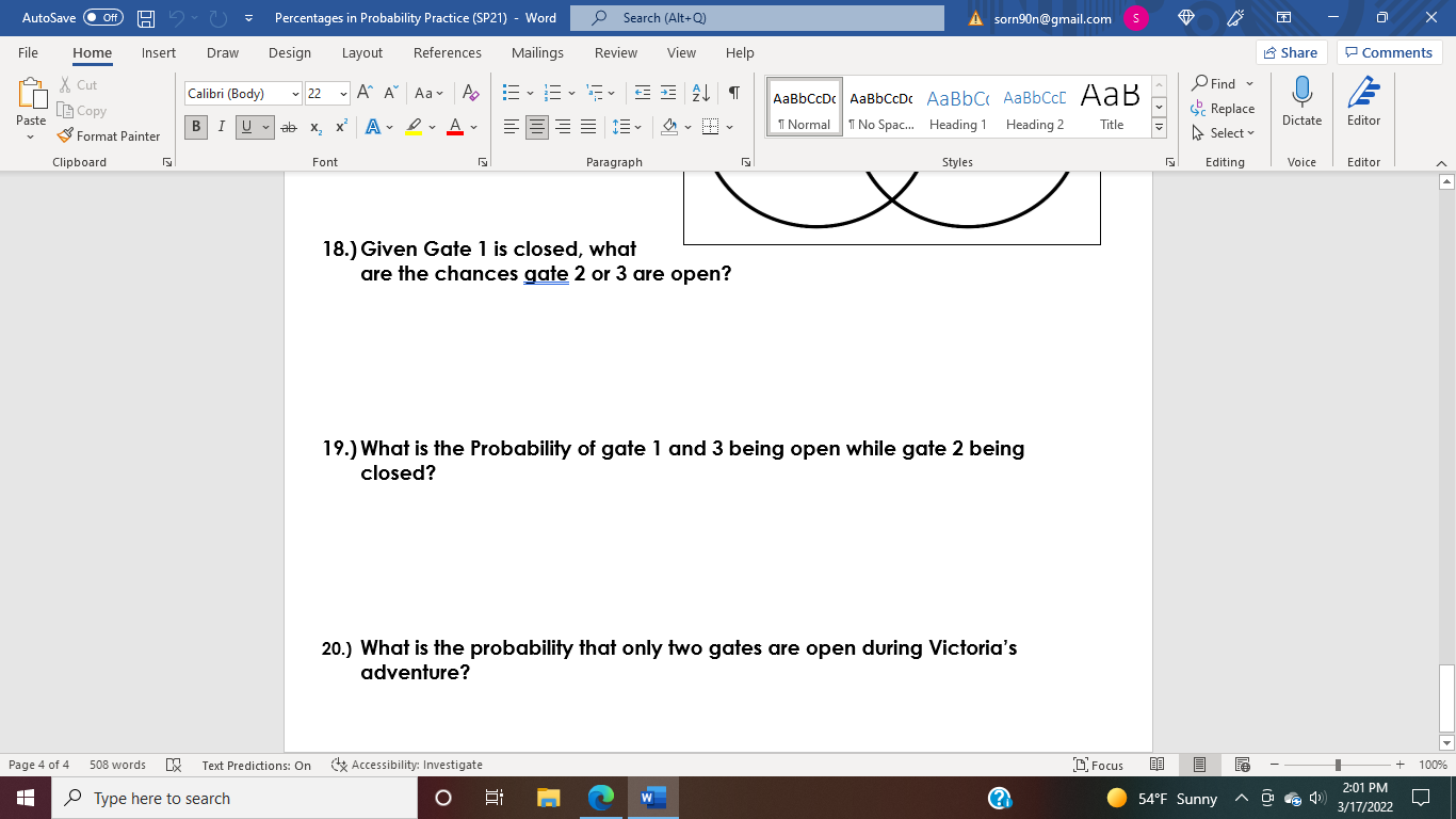 AutoSave O Off) 1 ~ () = Percentages in