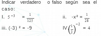 Indicar verdadero o falso segun sea e caso: 1.