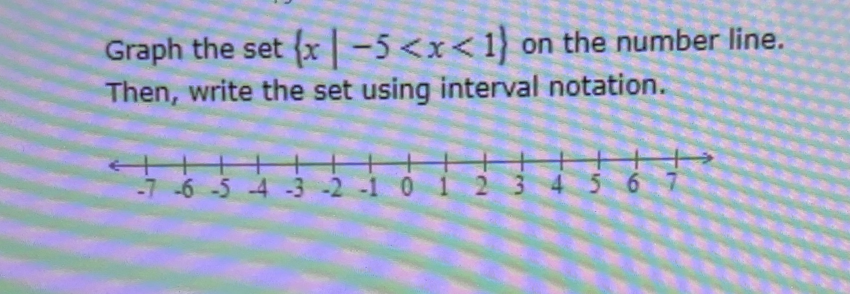 Can you please send me the answer Graph the set