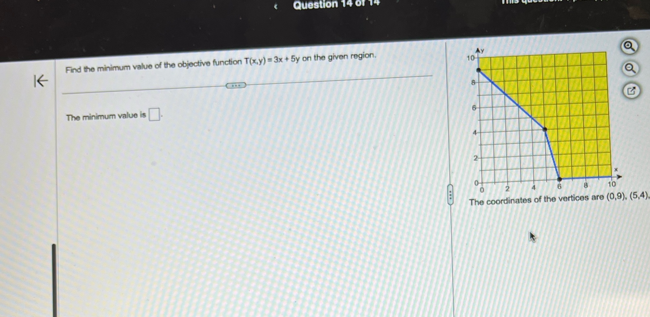 Find the minimum value of the objective function