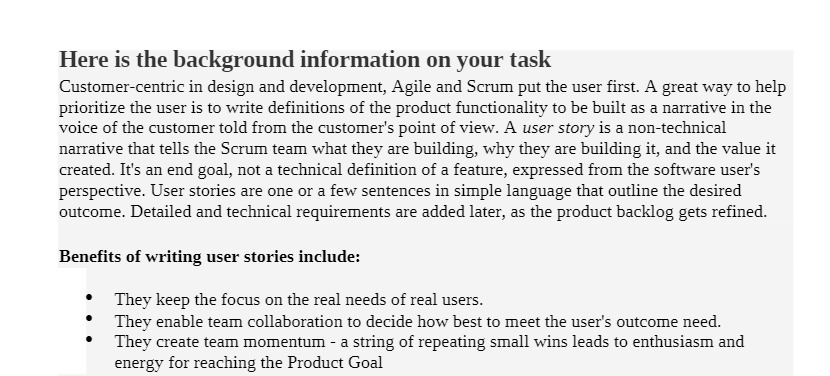 Here is the background information on your task