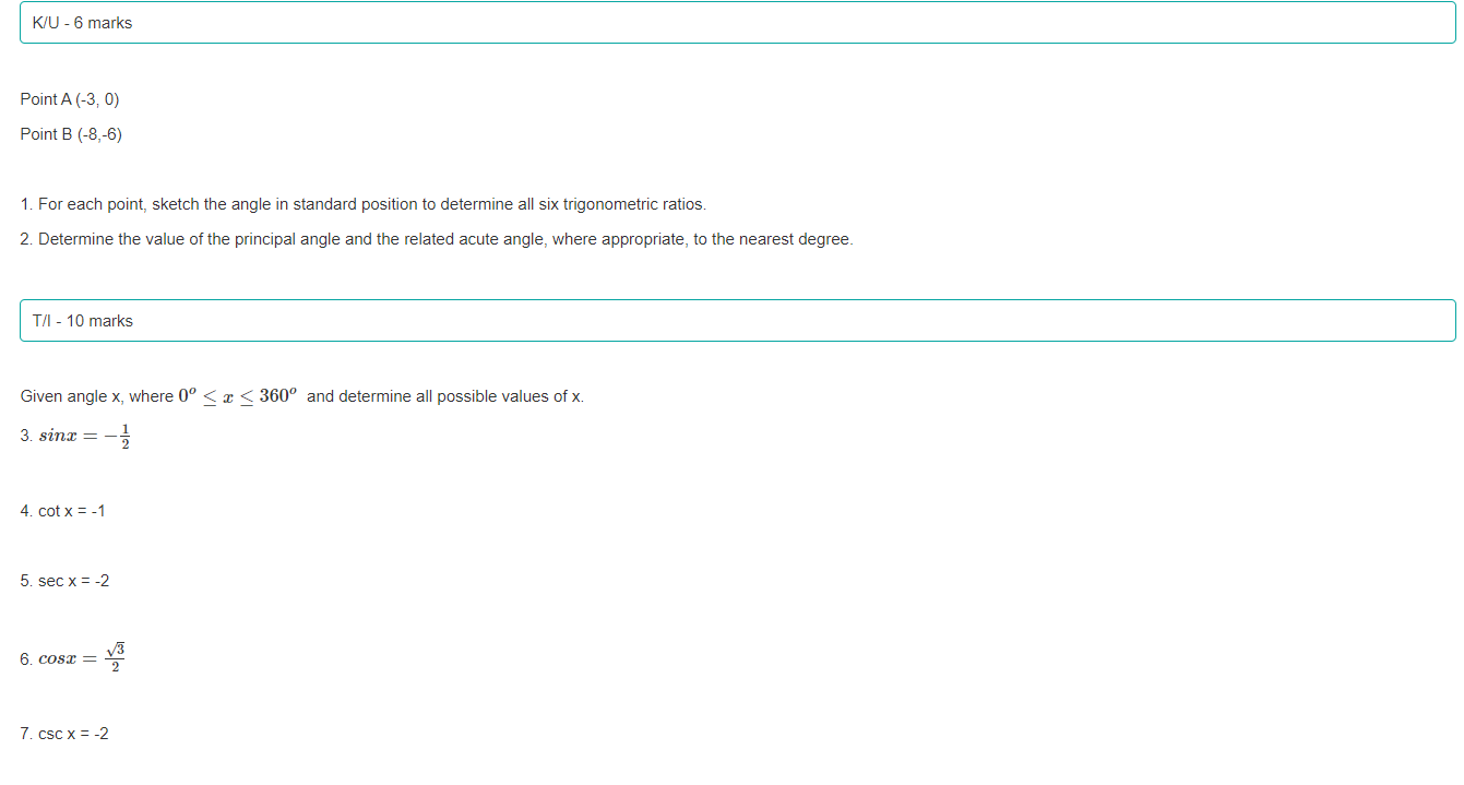 KIU 7 6 marks Point A (3, 0) Point B (41,6) 1.