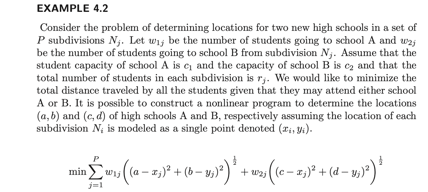 EXAMPLE 4.2 Consider the problem of determining