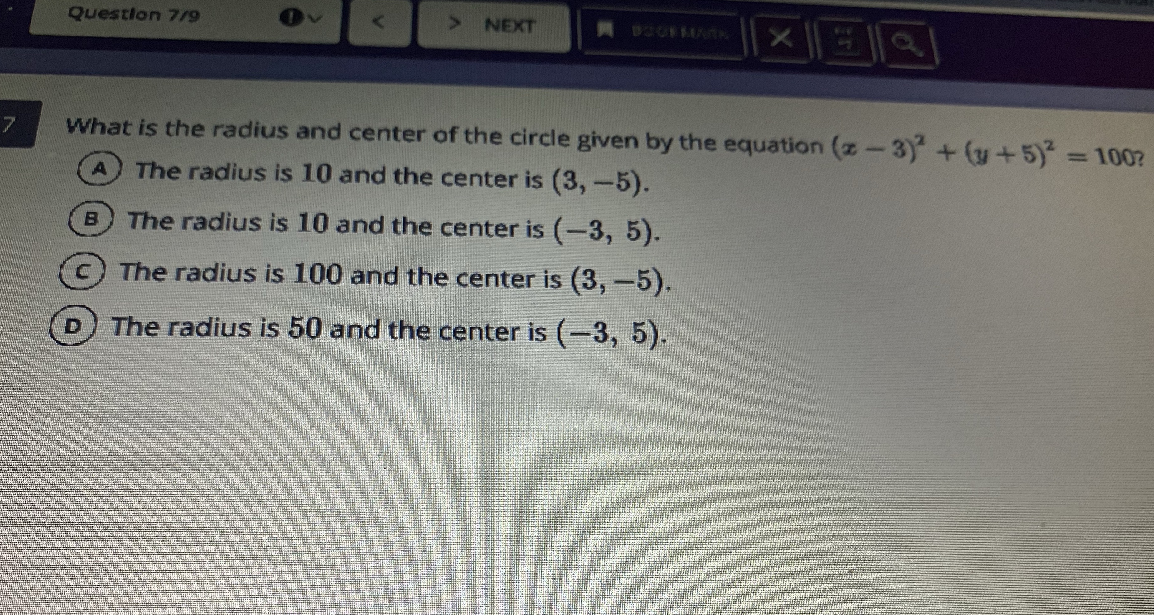 Question 7/9  style=