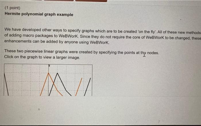 (1 point) Hermite polynomial graph example We