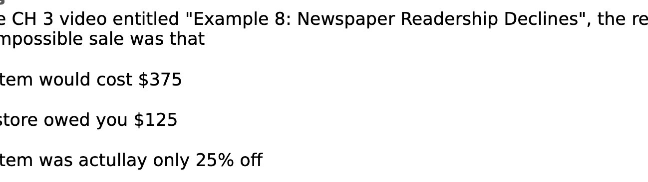CH 3 video entitled "Example 8: Newspaper