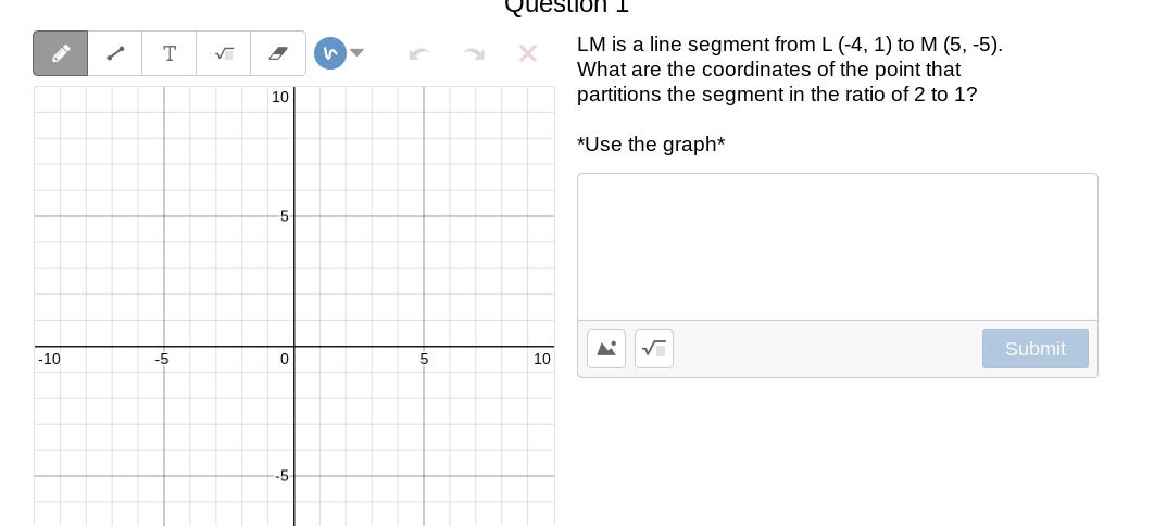 Calculate the distance between the points: (8,5)