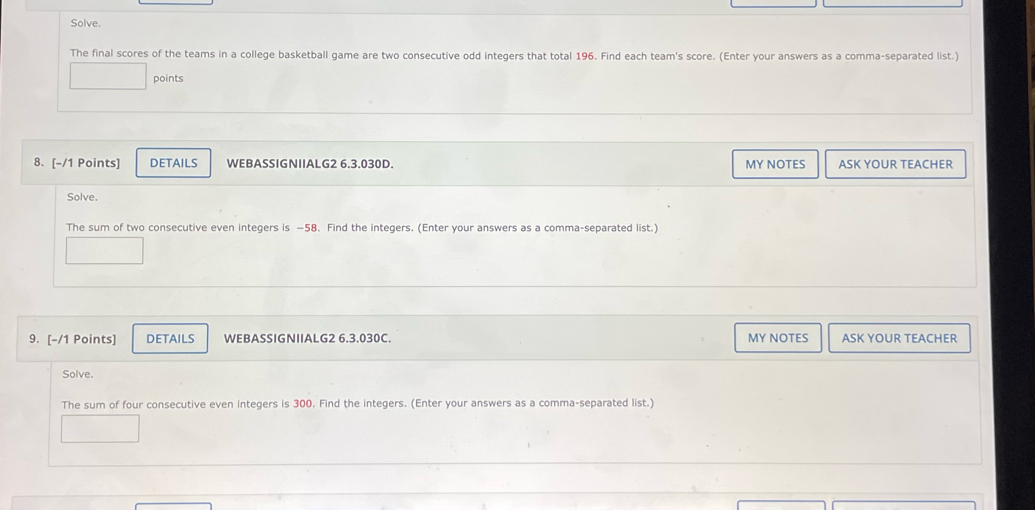 pls help me!!!with all 3 Solve. The final scores