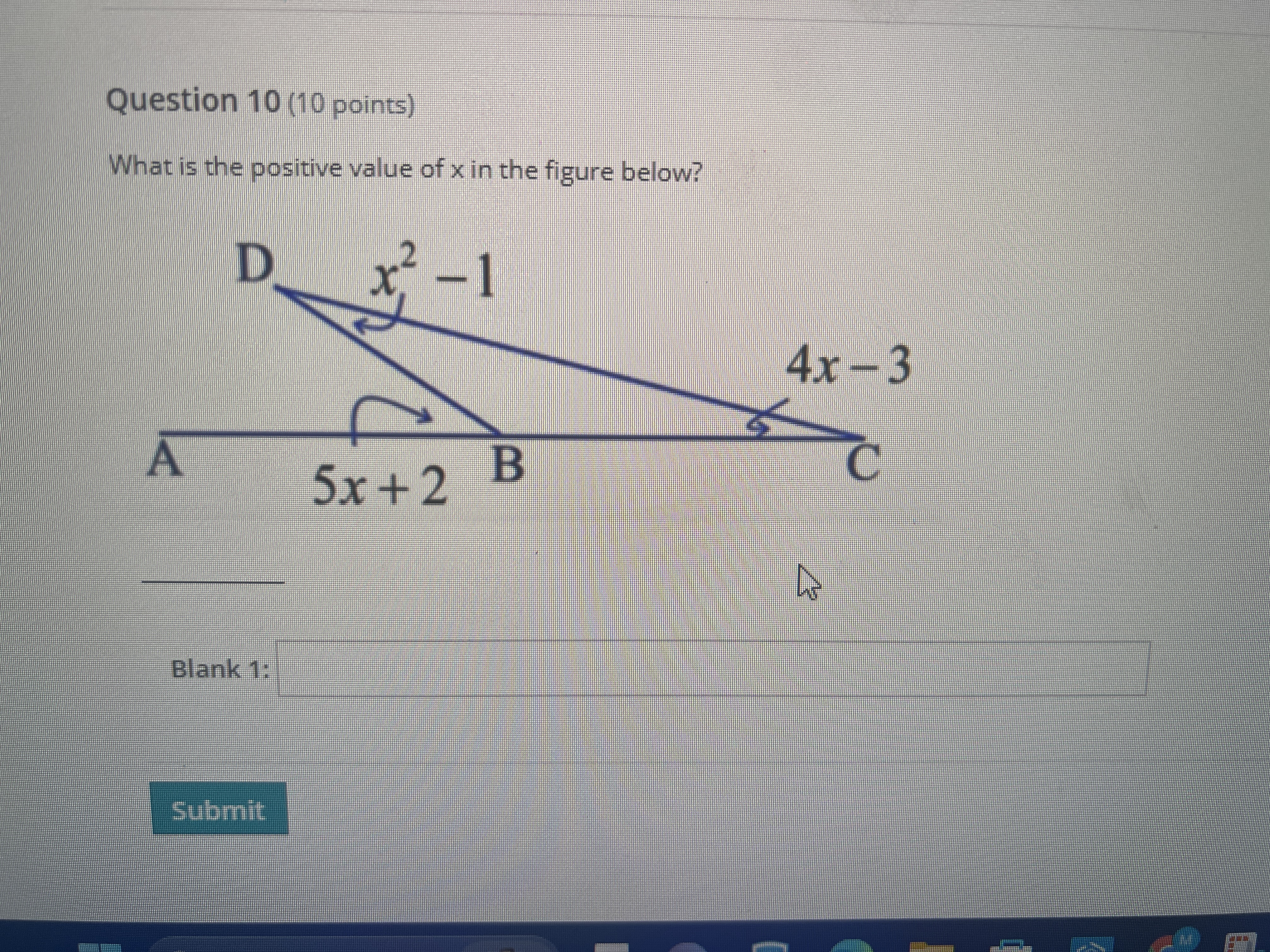 Question 10 (10 points) What is the positive