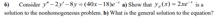 6) Consider y" -2y