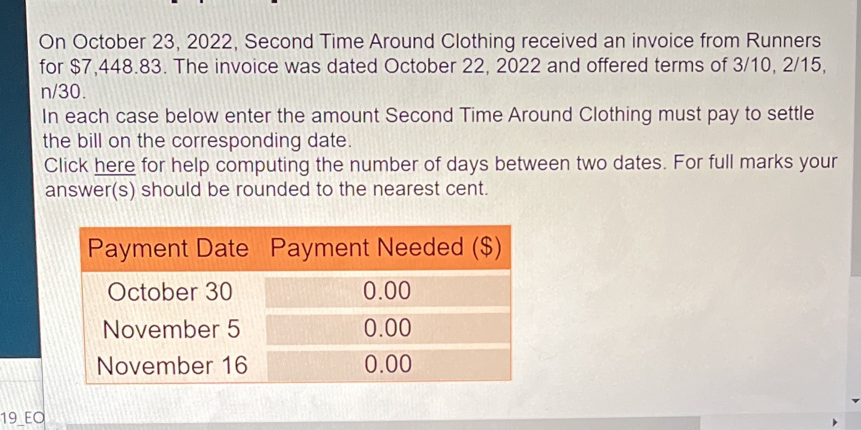 On October 23, 2022, Second Time Around Clothing