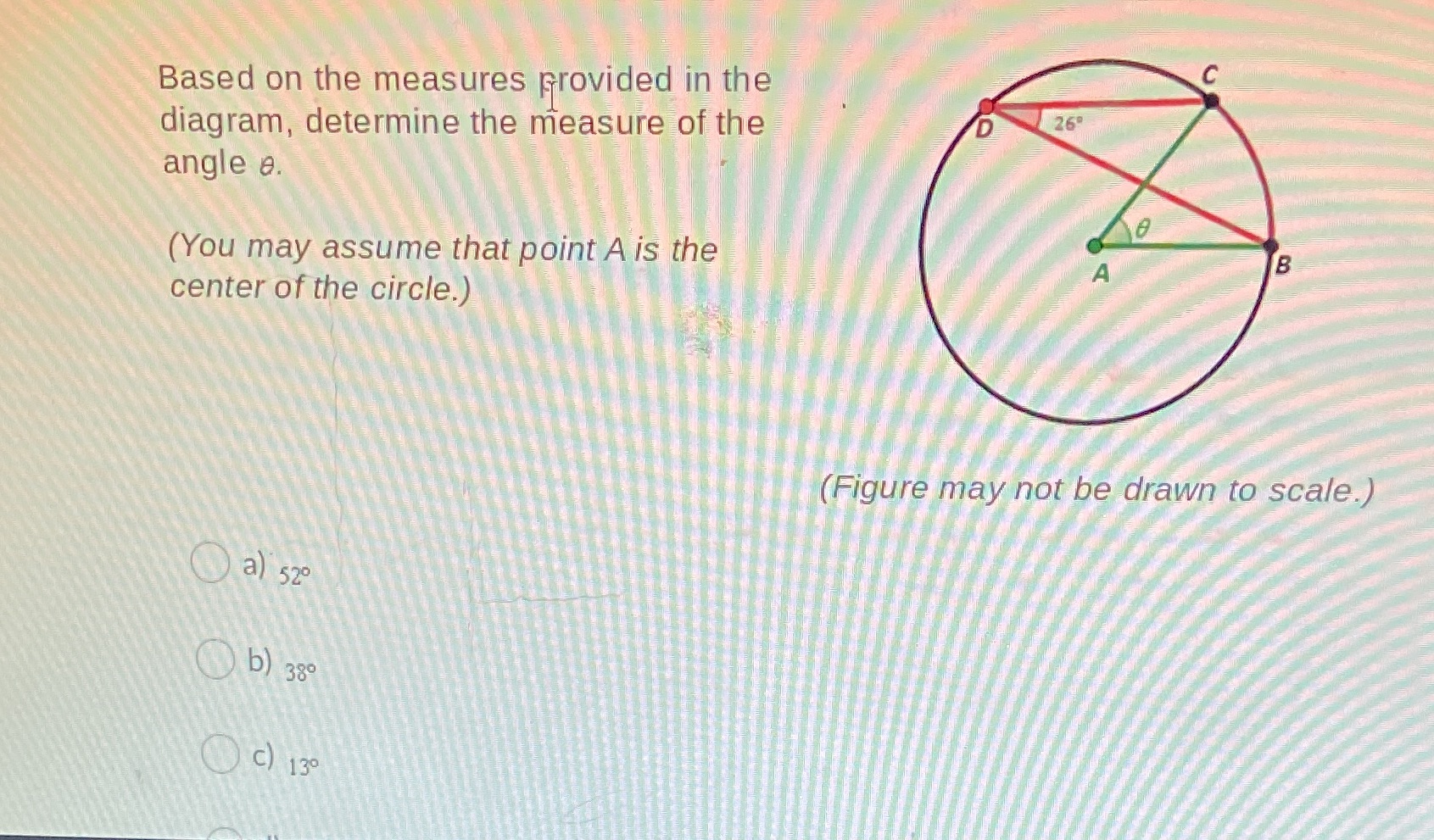 Based on the measures provided in the C diagram,