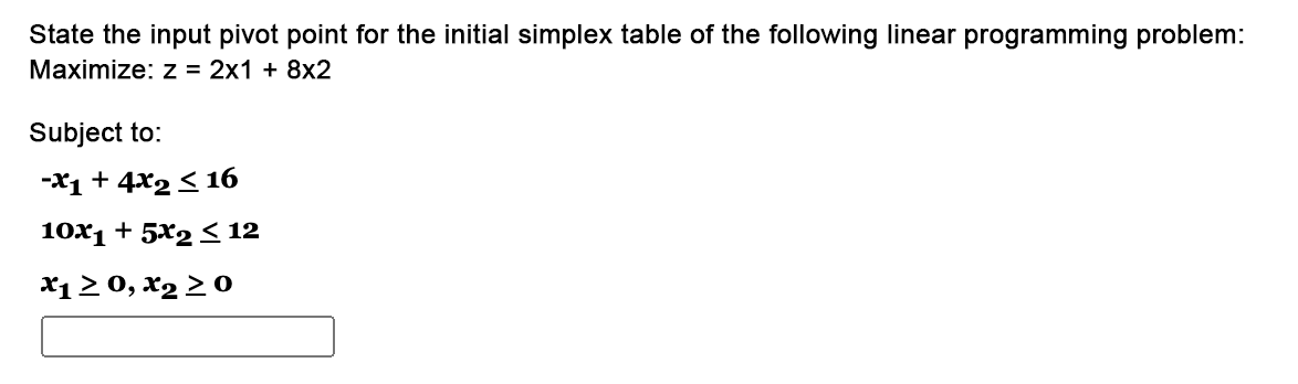 Please answer the following exercise: State the