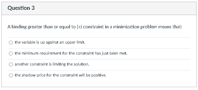 Question 1 Benets of sensitivity analysis include
