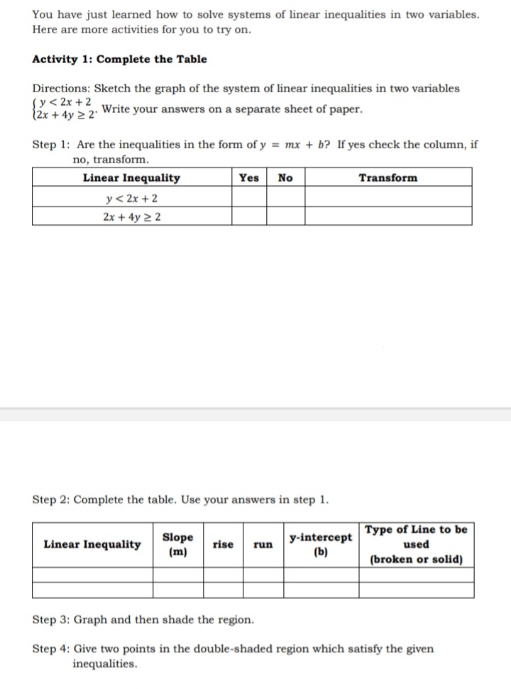 \fYou have just learned how to solve systems of