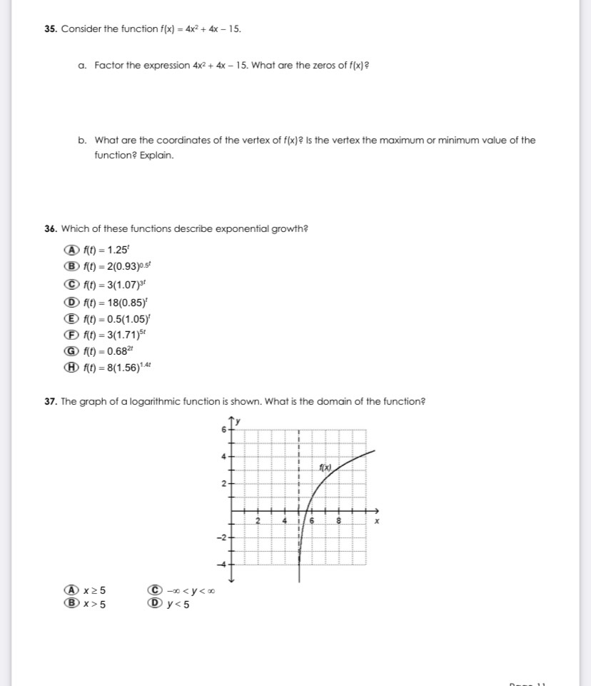 This is 11th grade Advanced Algebra C&C. Please
