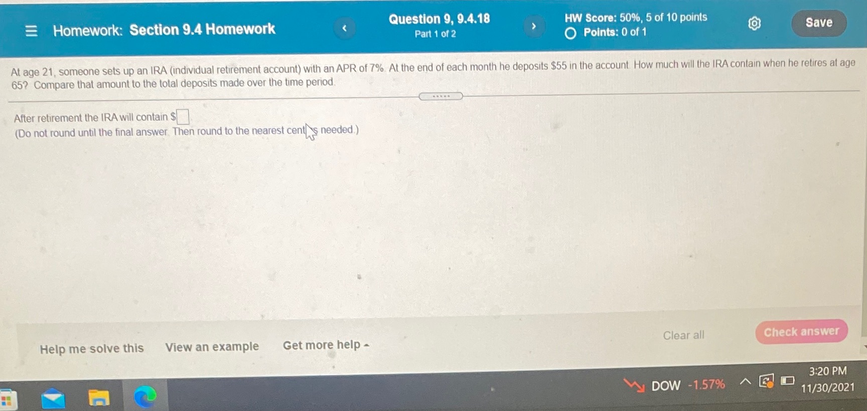 E Homework: Section 9.4 Homework Question 9,