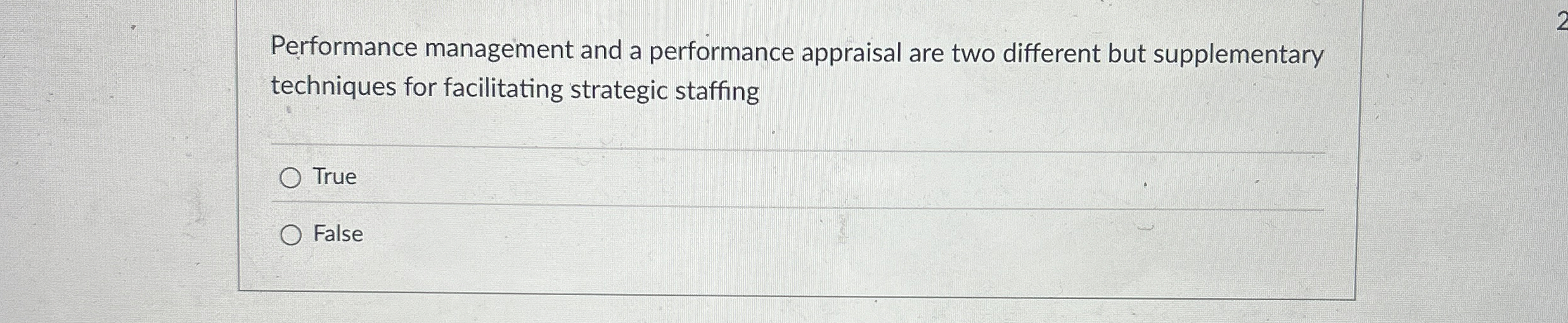 Performance management and a performance