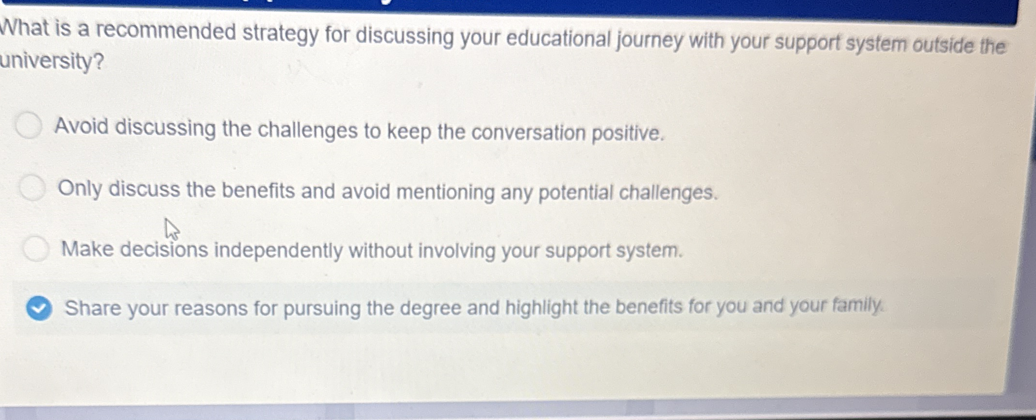 What is a recommended strategy for discussing