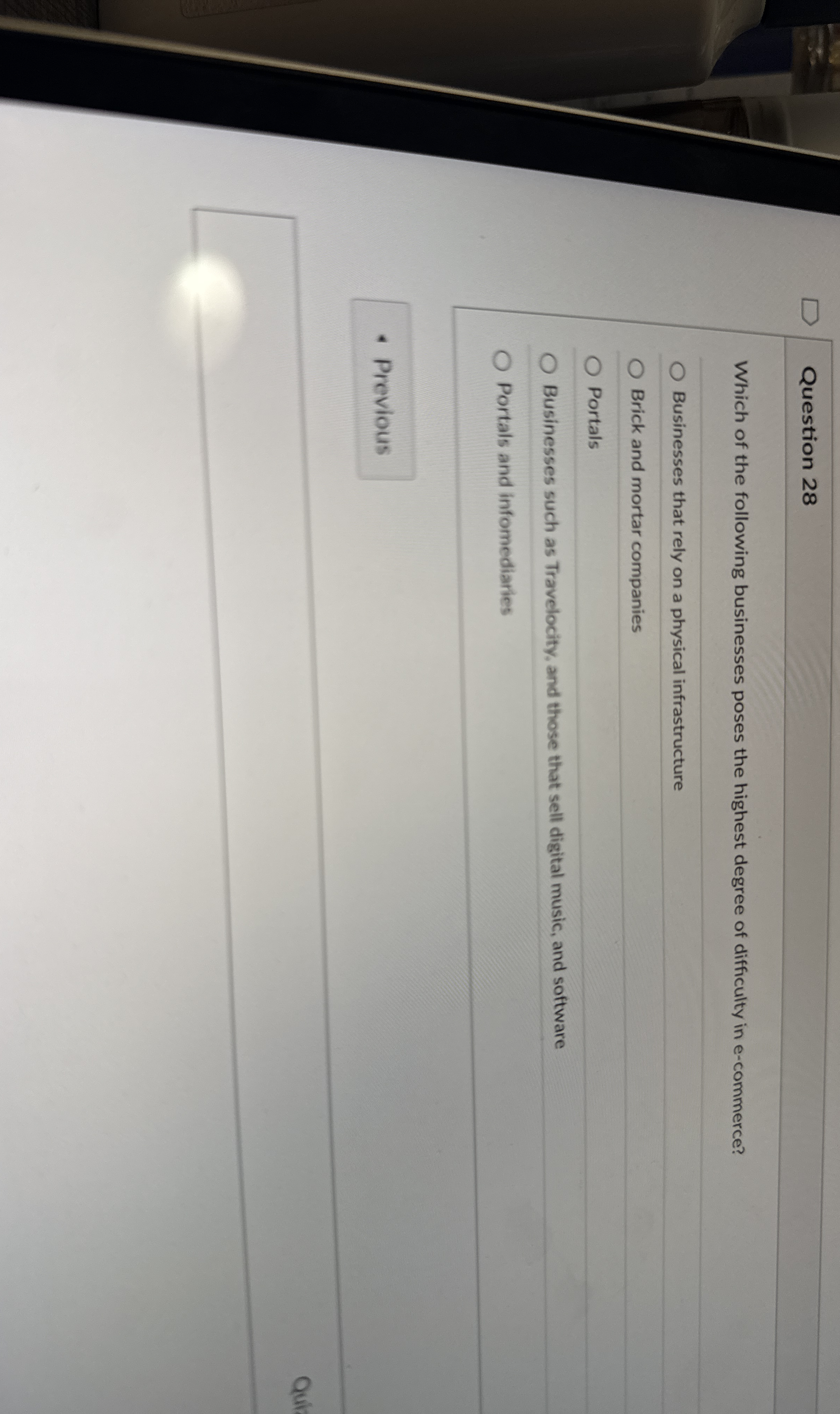 Question 2 8 Which of the following businesses