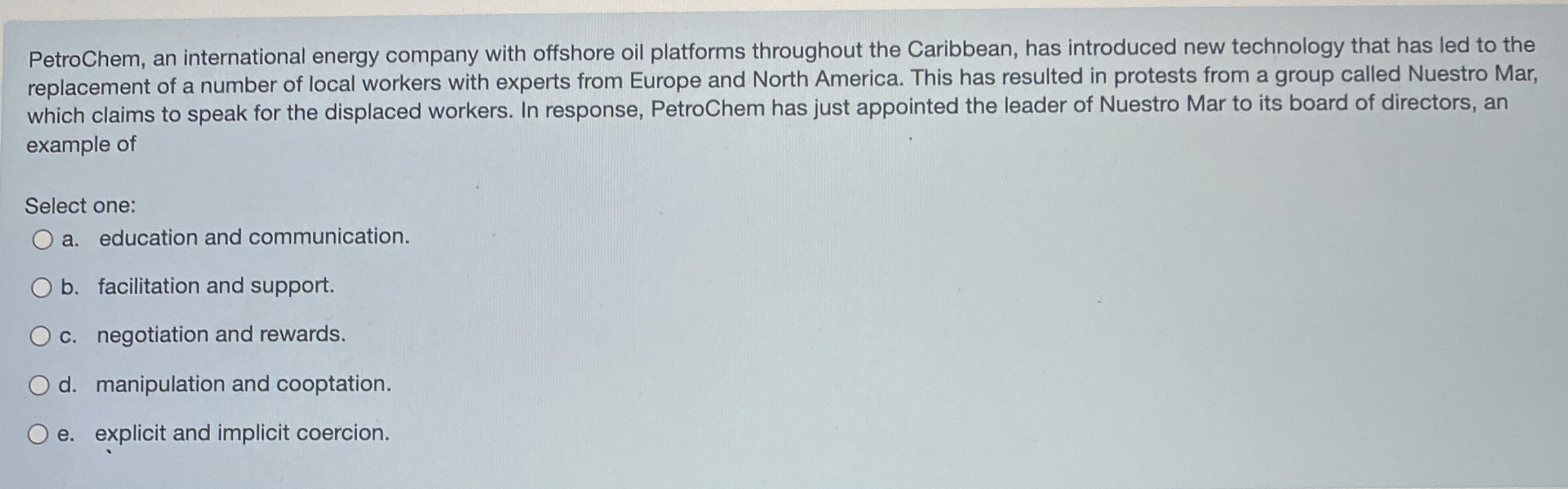 PetroChem, an international energy company with